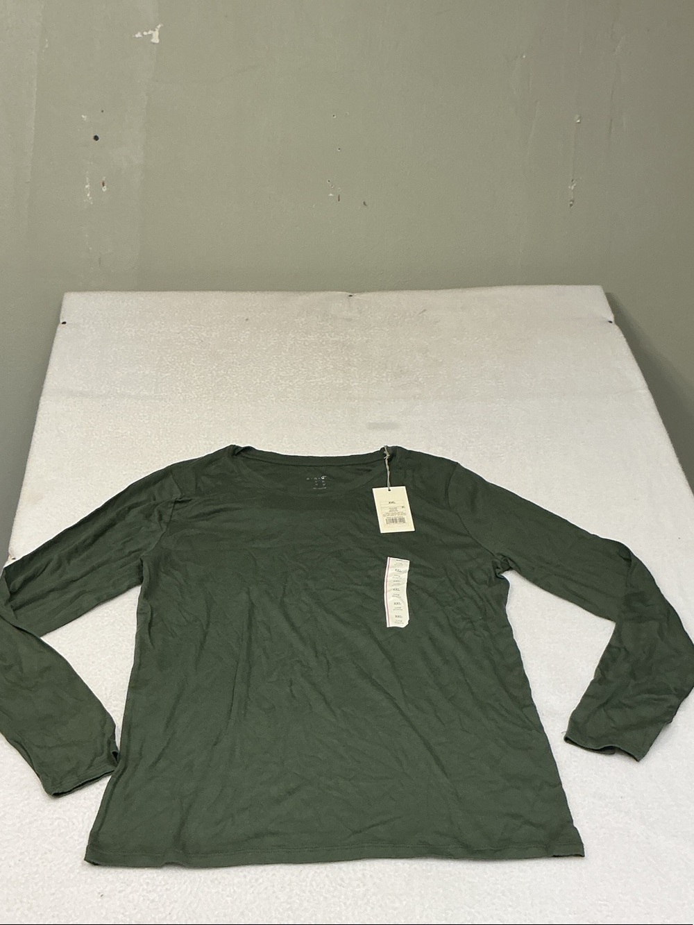 Women's Long Sleeve Tee - Olive Green A*N*D ea wy Sz XXL. 3167